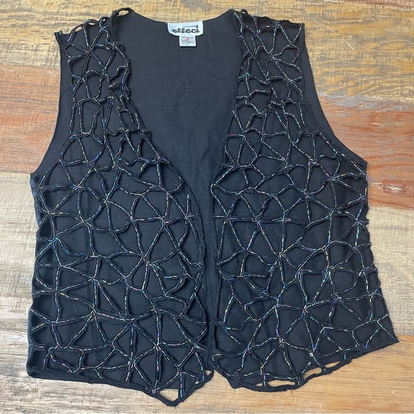 Effeci Tops - Effeci women’s size medium best Vintage 90’s beads Party Cocktail whimsigoth